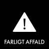 Farligt affald piktogram u/baggrund 12x12cm 