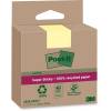 Post-it Super Sticky Recycled notesblok 76x76mm gul 3stk 