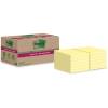 Post-it Super Sticky Recycled notesblok 47,6x47,6mm gul 12stk 