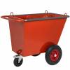Kongamek affaldsvogn m/punkterfrie hjul 1310x720x1000mm 400L rød 