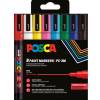 Uni Posca 3M paintmarker 0,9-1,3mm 8stk 