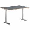 Hævesænkebord alu stel 80x120cm antracit laminat 