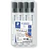 Staedtler Lumocolor whiteboardmarker 2,0mm sort 4 stk 