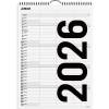 Mayland 2026 26066520 3 kolonner vægkalender A4 24x34cm 