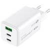 Q-Connect USB-A og 2x USB-C adapter 65W hvid