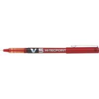 Pilot V5 Hi-Techpoint kuglepen 0,5mm r&oslash;d