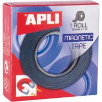 Apli magnettape 19mmx1m sort