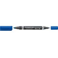 Staedtler Duo Lumocolor 348 marker dobbelt spids bl&aring;