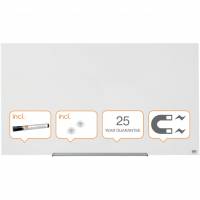 Nobo magnetisk glastavle widescreen 57" hvid