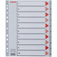 Esselte MAXI register A4+ med 10 tabs i farven gr&aring;