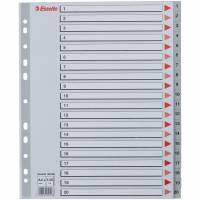 Esselte MAXI register A4+ med 20 tabs i farven gr&aring;