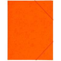 Elastikmappe m/3 klapper A4 orange karton