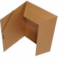 Ferco elastikmappe fidelekarton med 3 klapper i A4 i farven brun.