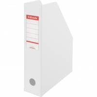 Esselte tidsskriftsamler i A4 med 70 mm rygbredde i farven hvid