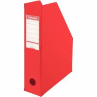 Esselte tidsskriftsamler i A4 med 70 mm rygbredde i farven r&oslash;d