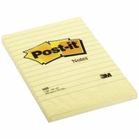Post-it linieret notes 102 x 152 mm i gul