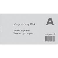 Mayland kuponbog med 2 x 100 blade i bl&aring;