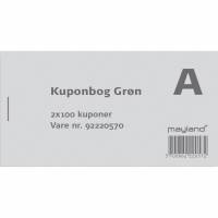 Mayland kuponbog med 2 x 100 blade i gr&oslash;n