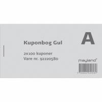 Mayland kuponbog med 2 x 100 blade i gul