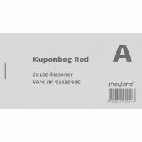 Mayland kuponbog med 2 x 100 blade i r&oslash;d