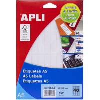 Apli 13 x 50 mm etiketter hvid