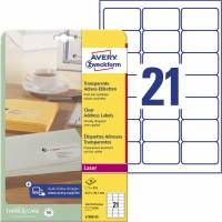 Avery L7560-25 63,5x38,1mm etiketark klar 525stk