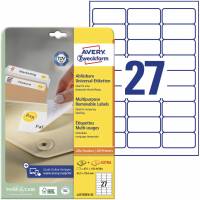 Avery L4737REV-25 etiket 63,5x29,6mm hvid