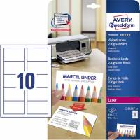 Avery C32026-25 visitkort 270g hvid