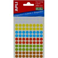 Apli etiketter &Oslash;8mm multi 288stk