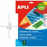 Apli etiketter 105x148mm r&oslash;d