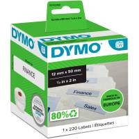 Dymo LabelWriter h&aelig;ngemappe-etiketter 50x12mm hvid