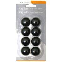 BNT magneter &Oslash;20mm sort 8stk