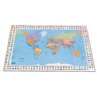 Skriveunderlag Bantex 44x63cm - Verdenskort