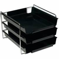 Bantex Vision brevbakkes&aelig;t til A4 med 3 bakker i farven sort