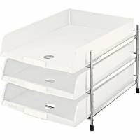 Esselte C4 brevbakkes&aelig;t med 3 bakker i farven hvid