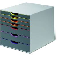 Durable VARICOLOR&reg; skuffeboks med 7 skuffer i farven gr&aring;