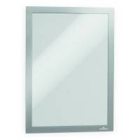 Durable Duraframe selvkl&aelig;bende magnetramme A4 s&oslash;lv 2stk