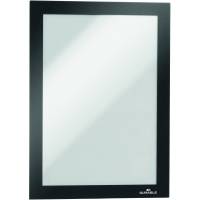 Durable Duraframe selvkl&aelig;bende magnetramme A5 sort 2stk