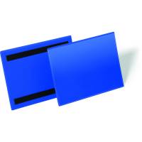 Durable magnetlomme tv&aelig;rformat i A5 med bl&aring; baggrund