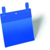 Durable lagerlomme tv&aelig;rformat med strop i A5 bl&aring;