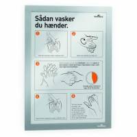 Durable Duraframe A4 selvkl&aelig;bende magnetramme s&oslash;lv