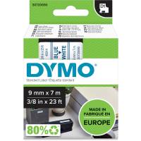 Dymo D1 40914 tape 9mm bl&aring;/hvid