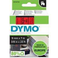 Dymo D1 40917 tape 9mm sort/r&oslash;d
