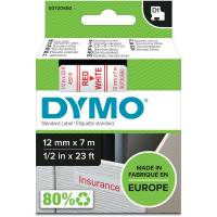 Dymo D1 45015 tape 12mm r&oslash;d/hvid