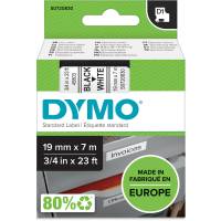 Dymo D1 Labeltape 19mm x 7m - Sort/hvid