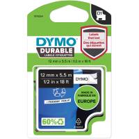 Dymo D1 Durable Labeltape 12mm x 5,5 m - Sort/hvid