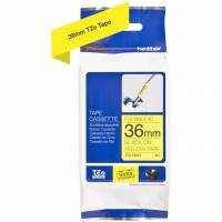 Brother TZE FX661 FLEX tape 36mm sort/gul