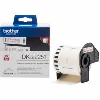 Brother DK22251 label 62mmx15m sort/r&oslash;d/hvid