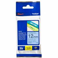 Brother TZE tape 12mm sort/bl&aring;