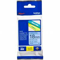 Brother TZE tape 18mm sort/bl&aring;
